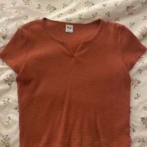 Tna Waffle Short Sleeve T-shirt - red/orange/rose colour